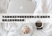 与金融相关区块链股票有那些公司[金融区块链概念股有哪些股票]