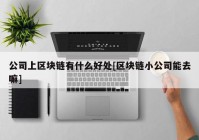 公司上区块链有什么好处[区块链小公司能去嘛]